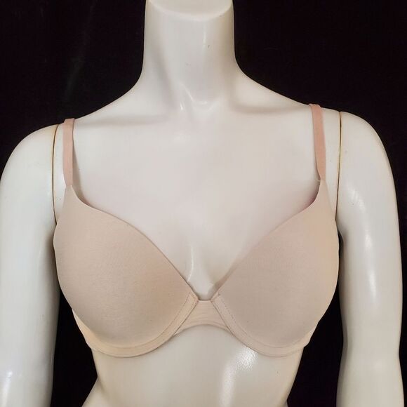 Pink Victoria's Secret Campus Lightly Lined Cream Bra (34C) - Picture 3 of 6